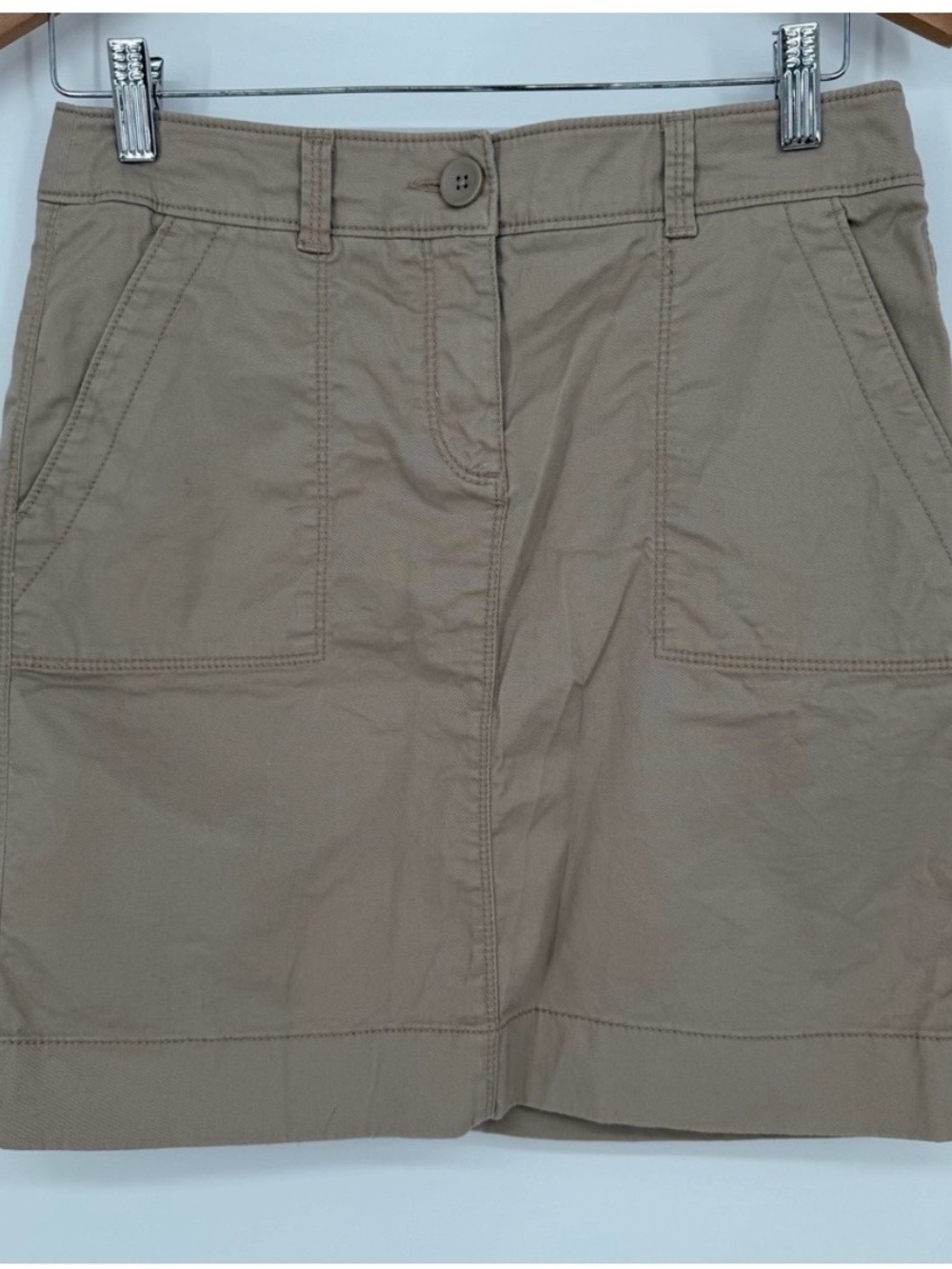 Loft twill khaki utility skirt 2